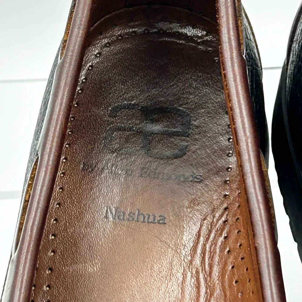 Allen Edmonds Nashua Loafers 9.5 Black Brown Tassel Kiltie Pebble Grain Preppy‎